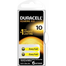 Uravas Store Duracell 10 Işitme Cihazı Kulak Pili 6 Pil 1 Kutu