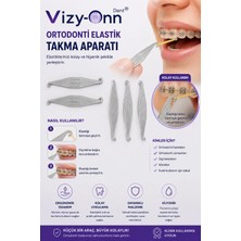 Vizy - Onn Elastik Rondel Diş Teli Lastiği Takma Aparatı Gri Renk 5 Adet