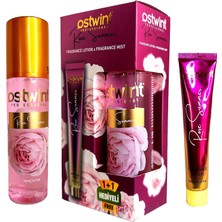Mey İthalat Ostwint Fragrance Mist Rose Summer Vücut Spreyi 200ML & Vücut Kremi 50ML Set - Tatlı Yaz Akşamı Esintisi ve Çiçeksi Parfüm Kokusu