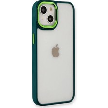 Uravas Store Apple iPhone 14 Plus Kılıf Dora Kapak - Haki Yeşil