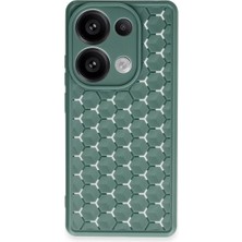 Uravas Store Xiaomi Redmi Note 13 Pro 4g Kılıf Petek Silikon Kapak - Koyu Yeşil