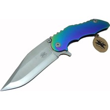 Uravas Store Gear Wl 9115 Outdoor Çakı 23 cm - Metal Gökkuşağı Sap, Otomatik, Kılıflı