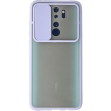 Uravas Store Xiaomi Redmi Note 8 Pro Kılıf Palm Buzlu Kamera Sürgülü Silikon - Lila