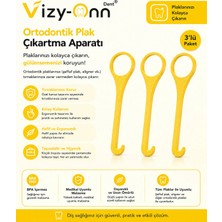 Vizy - Onn Ortodontik Şeffaf Plak Sökme Aparatı 3 Adet Sarı Renk