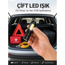 Valor Taşınabilir Şarjlı LED Fener - 4 Modlu, 2000LM, Ayarlanabilir Odak Yeni Nesil