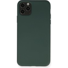 Uravas Store Iphone 11 Pro Max Kılıf Nano Içi Kadife Silikon - Koyu Yeşil