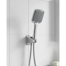 Valor Siyah Duş Seti El Duşu Başlığı Spiral Hortum ve Duvar Askısı Banyo Duş Seti