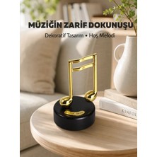 Valor Altın Nota Figürlü Dönen Müzik Kutusu Dekoratif Music Box Yeni Nesil