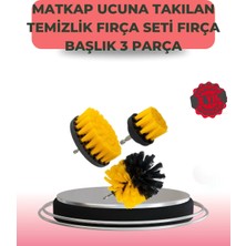 Valor 3 Parça Matkap Ucu Temizlik Fırçası Dayanıklı Naylon Kıllı