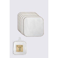 Uravas Store Organik 28X28 6'lı Havlu Mendil 90105 Ekru