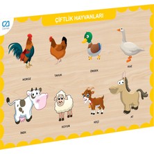 Uravas Store CAAHS-3211 Ahşap Çiftlik Hayvanları Bul-Tak