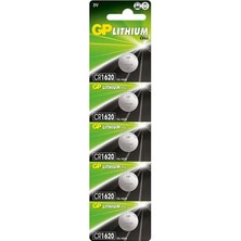 Uravas Store Gp CR1620  3V Lityum Para Pil 5 Li Kart