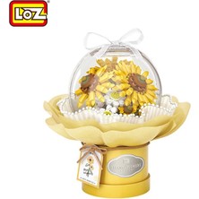 Uravas Store LZ-1299 Nessiworld Ledli Ayçiçeği Buketi 510 Parça Block Oyuncak