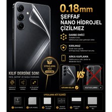 Astakos Redmi K80 Gaming Uyumlu Şeffaf 0.18 mm Darbe Emici Çizilme Önleyici Leke ve Su Tutmaz Telefon Arka Kaplama Nano Hidrojel Film