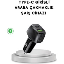 Renas Store 38W Araç Şarj Cihazı Type-C Pd USB Hızlı Şarj Çift Port