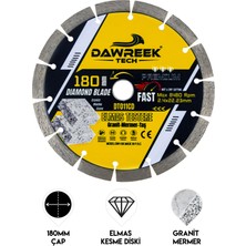 180MM Premium Segmentli Turbo Elmas Testere (Granit-Mermer-Taş)