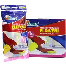 Nemere Ithalat S Beden Temizlik ve Bulaşık Eldiveni - Doğal Pamuk Astarlı - Plastik