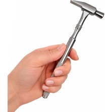 Badem10 Mini Metal Çekiç 20 cm | Paslanmaz Çelik Çok Amaçlı Hassas El Çekici | Tamir, Hobi ve El Işleri Için