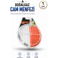 Alıç Doğalgaz Cam Menfezi Şeffaf Yuvarlak Cam Havalandırma Menfezi Vidalı Kolay Montaj Dayanıklı Plastik Hava Sirkülasyon Aparatı (Blisterli) - 1 Adet