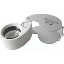 Renas Store Mini 40X25MM Takı Büyüteç, Cep Büyüteç, Teftiş, Elmas Pullar, Madeni Kontrol Lup MG21011