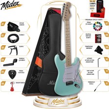 Midex RPH-30GR Maple Klavye Strat Kasa SSS Elektro Gitar Seti
