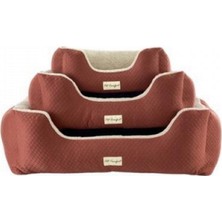 Aconcept Pet Comfort Echo  Köpek Yatağı Tarçın/ecru Peluş M 80X65CM