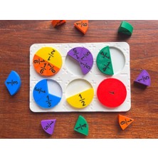 Alvera Decor 3D Baskı Kesirler Öğrenme Oyuncağı Eğitici Matematik Seti