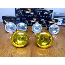 Mky Store Sis Farı Seti Üniversal 90MM 2 Adet + H3 Ampül (Beyaz)