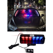 XMOD 18 LED Oto Cam Içi S7 Kırmızı Mavi Yanar Çakmaklık Girişli Uzaktan Kumandalı