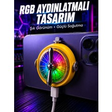Rgb Işıklı Telefon Oyun Soğutucu Fan