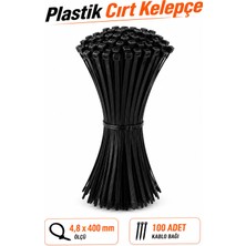 Badem10 Kablo Bağı Plastik Cırt Kelepçe 4,8X400 mm 100 Adet Kablo Düzenleyici Bağlama Toplama Aparatı