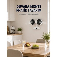 Dijital Göstergeli Çift Fan Başlıklı Masa Vantilatörü