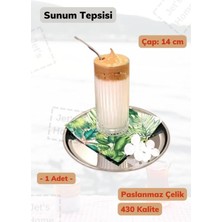 Jet's Home Mini Sunum Tepsisi 14 cm Paslanmaz Çelik Servis Tepsisi