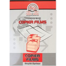 Factory & Genuine Fotokopi Asetatı A4 100 Yaprak Şeffaf Yazıcı Filmi