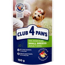 Aconcept CLUB4PAWS Tuklu Pouch Küçük Irk Yetişkin Köpek Jöle 100 gr x 6 Adet