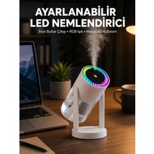 Rgb Işıklı Hava Nemlendirici Ultrasonik Teknoloji Portatif Tasarım Yeni Nesil