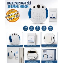 Şahin Tools ŞHT-398 Pilli Kablosuz 36 Farklı Zil Sesi Seçenekli Kapı Zili