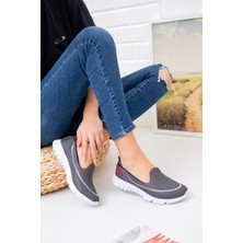 Nesil Shoes Dvm 801 Gri Faylon Taban Kadın Yürüyüş Ayakkabısı