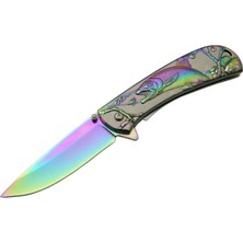 Renas Store Balık Çakı YST5954RB Gökkuşağı 20 cm Manuel, Kemerlikli