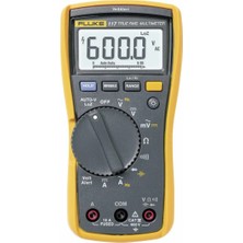 Fluke 117 Kalibre Edilmiş El Tipi Multimetre (Iso) Dijital Cat Iıı 600 V Ekranı (Counts) : 6000