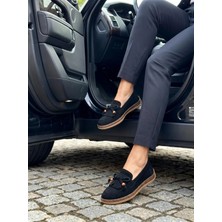 Nesil Shoes Dvm 2001 Siyah Süet Püsküllü Kadın Ayakkabı