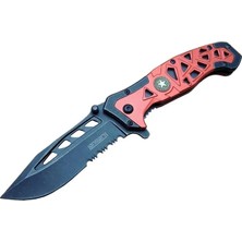 Renas Store MX50 Testereli Outdoor Çakı 21 cm - Otomatik, Kemerlikli