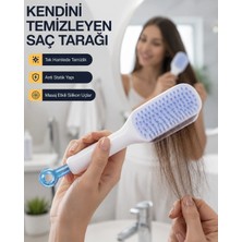 Eco Lounge Kendini Temizleyen Ergonomik Saç Tarağı – Abs Gövde, Silikon Diş
