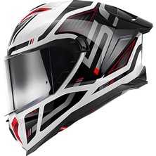 Givi Gıvı 50.3 Quasar Beyaz-Siyah-Kırmızı Kask