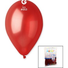 Renas Store GM-110-53 Metalik - Kırmızı Balon 11'' - 28CM - 100 Parça