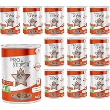 Renas Store Prostar Yetişkin Kedi Tavuklu Pate 400 gr x 12 Adet