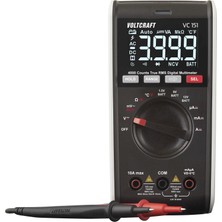 Voltcraft VC151 Kalibre Edilmiş El Tipi Multimetre (Iso) Dijital Cat Iıı 600 V Ekranı (Counts) : 4000