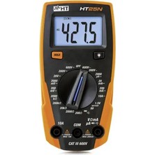 Ht Instruments HT25N Kalibre Edilmiş El Tipi Multimetre (Iso) Dijital Cat Iıı 600 V Ekranı (Counts) : 2000