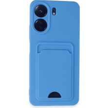 Renas Store Xiaomi Redmi 13C Kılıf Kelvin Kartvizitli Silikon - Mavi