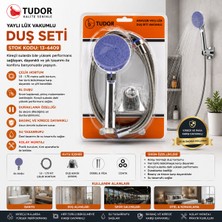 Renas Store Vakumlu - Krom Lüks Duş Seti Metal Yaylı HORTUM=150CM Mafsal